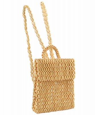 Beaded Designer Backpack YW-0009 TAN